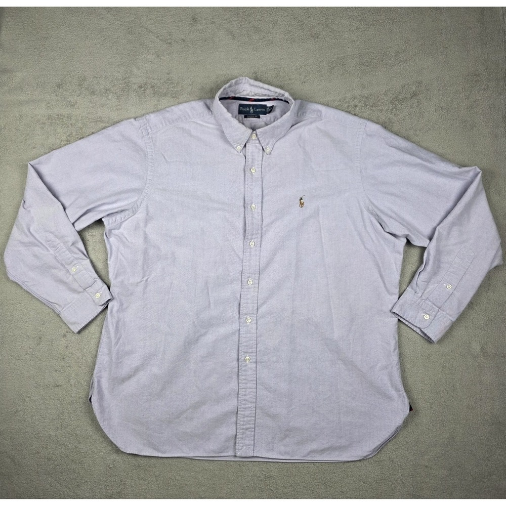 Ralph Lauren Classic Fit Yarmouth Powder Blue Button Down Oxford Shirt Size XXL
